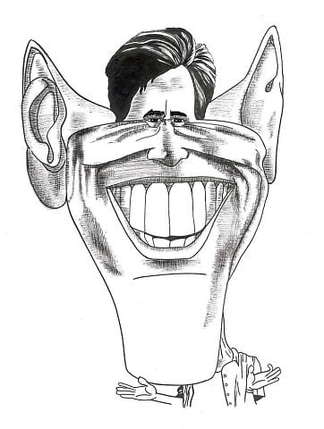 create black and white caricature from photo