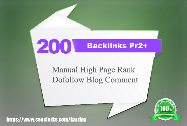 Give You Offpage Seo Permanent Highpr Backlinks 200 pr2 plus