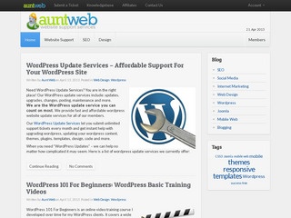 AuntWeb - Website Support, SEO, Wordpress, Joomla, Design