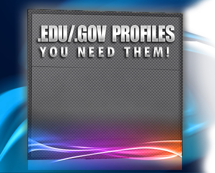 create 10 DOFOLLOW profile backlinks from edu and gov domains and 50 High pr forum profile back links for youre main site