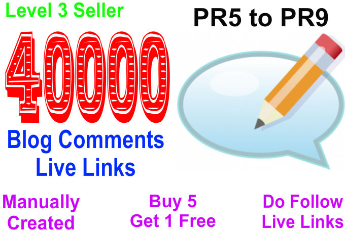 Provide more than 40,000 Blog comments live links for your SEO.