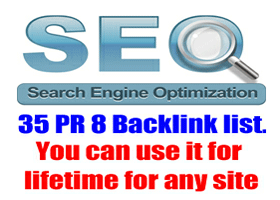 provide you list of 35 PR8 authority backlink sites, make unlimited backlink yourself lifetime for unlimited sites