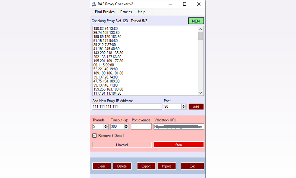 RAF Proxy Checker Software