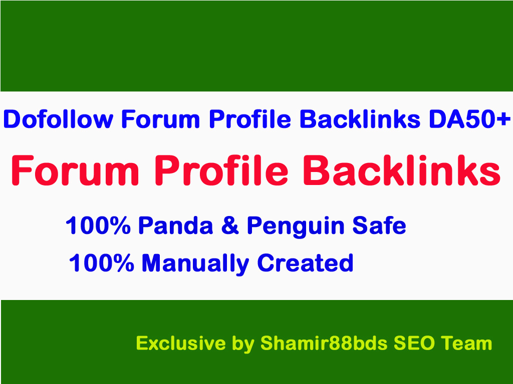 Dofollow 160 Forum Profile Links DA42+ Rank Higher - Buy 3 Get 1 Free