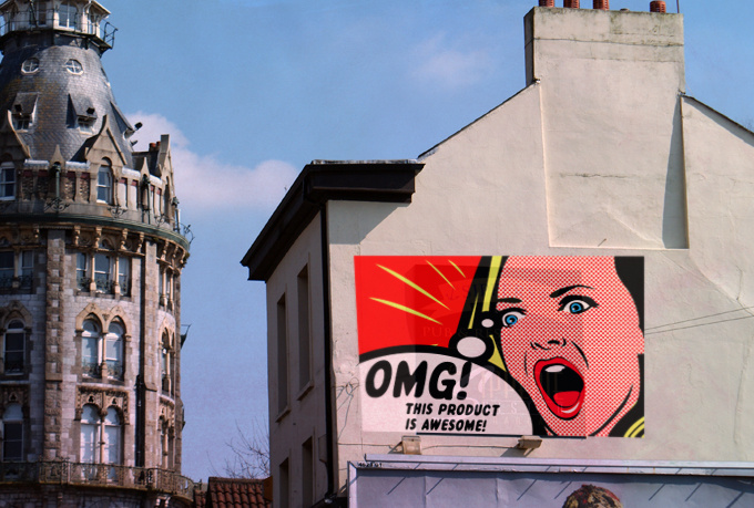 create a STRIKING advertisement 