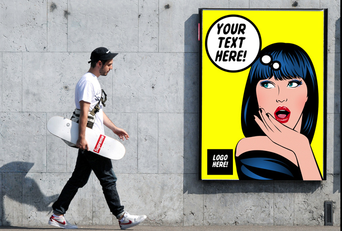 create a STRIKING advertisement 