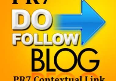 post your article to my strong PR7 blogs with CONTEXTUAL backlink to make your website Dominate Google