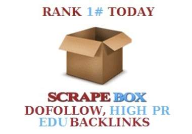 create 1500+ dofollow, 1500+ high PR and 300 edu gov blog comments backlinks using scrapebox, unlimited URLs and keywords allowed 