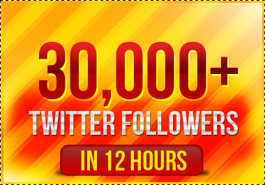 add 30,000+ real looking twitter followers to your account in less than 6 hours