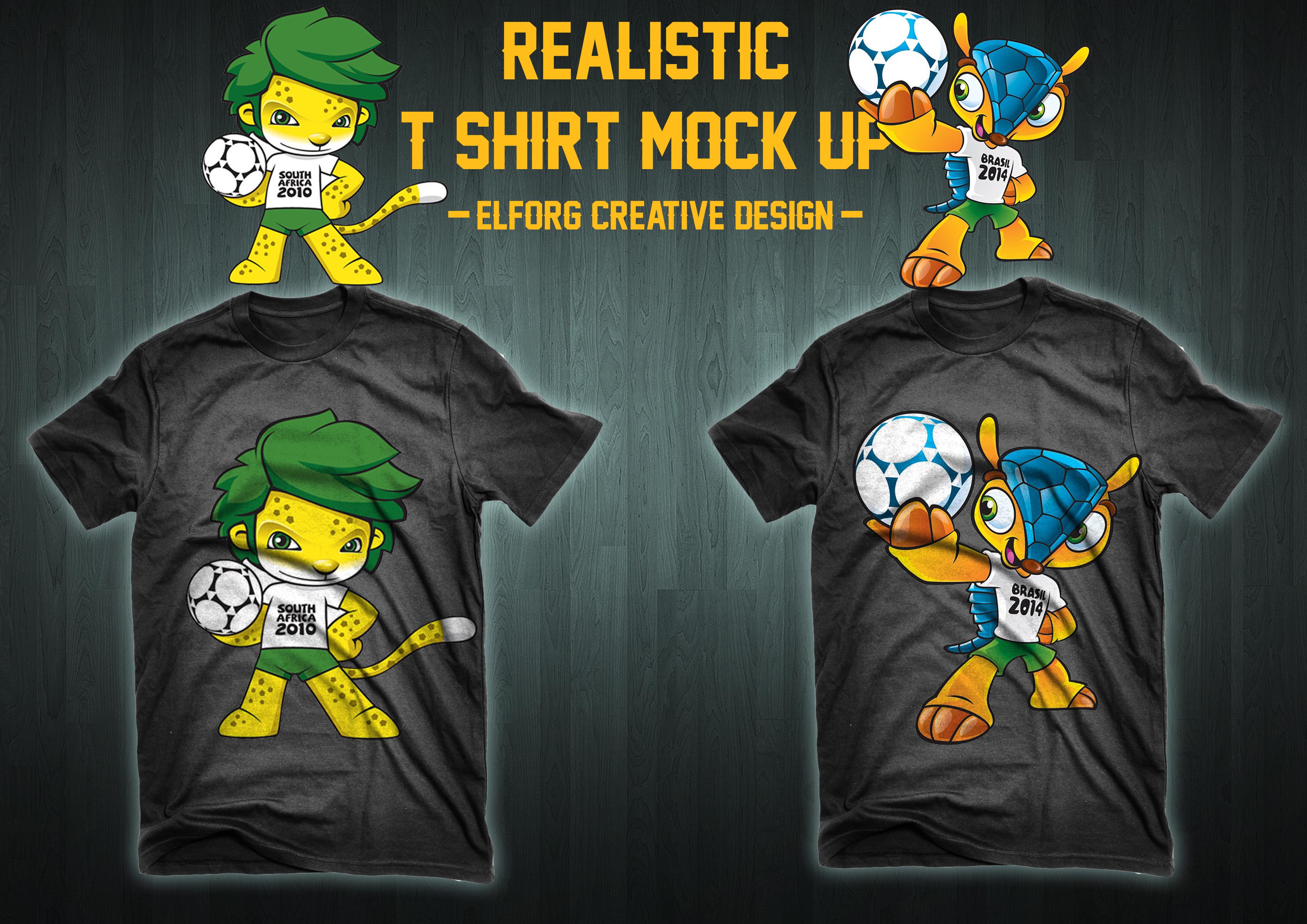 i will PUT your DESIGN into REALISTIC tshirt mock up