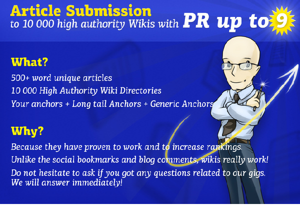 I will do article submission to 10 000 pr 9 edu sites 