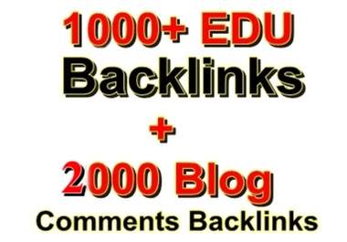 give you 1000+ EDU Baclinks + 2020 General Blog comments + Ping
