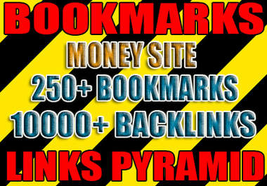 make powerful link PYRAMID with 250 social bookmarks as first layer and over 10000 blast as second layer | Bulk urls / keys welcome 