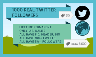 1000 REAL TWITTER FOLLOWERS