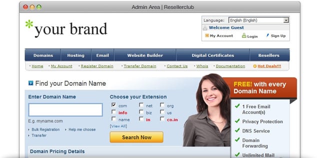 I will create a resellerclub so you can sell domains for $5