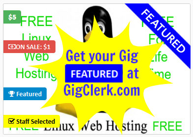 Permanent Featured your SEOClerks Services at GigClerk.com for 10 Days & Boost your Orders
