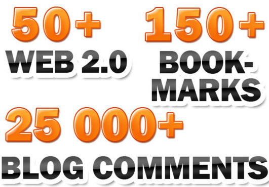 create ULTIMATE Linkwheel with over 50 web 2 properties + over 150 Social Bookmarks and 25 000 blog comments