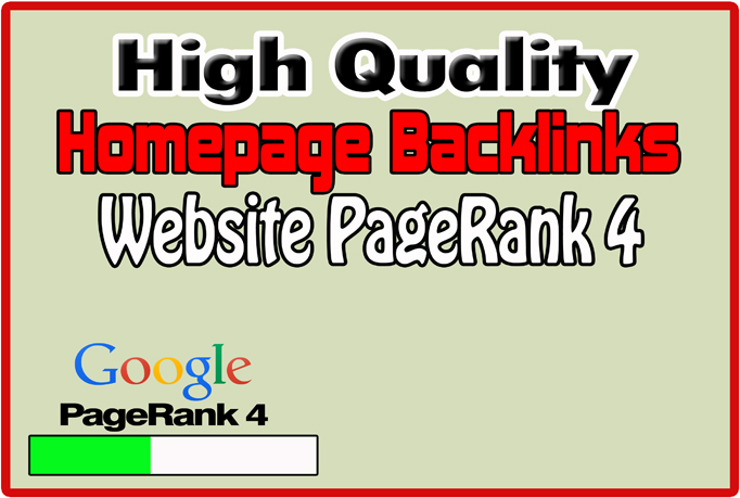 Get Homepage backlinks permanent on Website PR4 