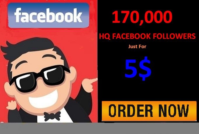 Provide You 170,000 HQ Facebook Followers on your profile