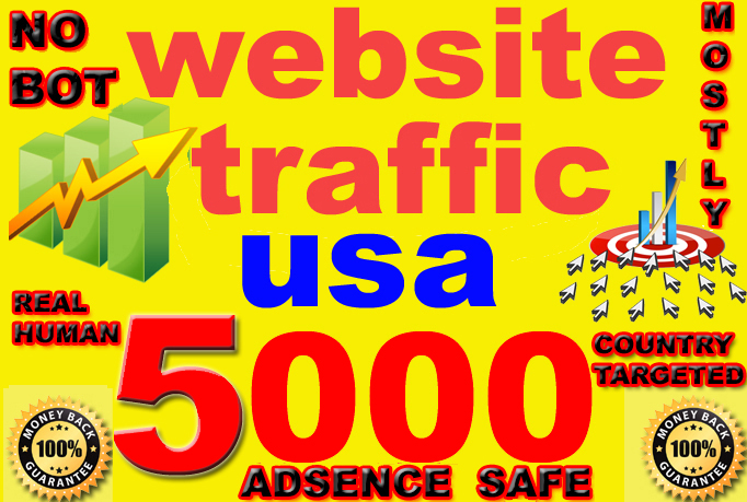 We are give you 5000 REAL and UNIQUE visitors from USA United STATES ...