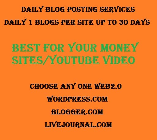 Daily Blog Posting for 30 days