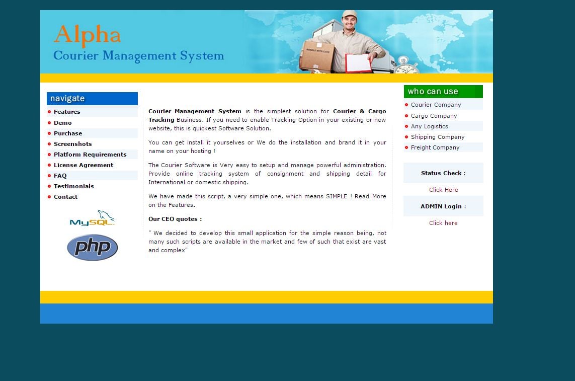 Alpha Courier & Cargo Management System