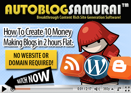 give you an Auto Pilot Machine full licensed version of auto blog Marketing Samurai with affilate links