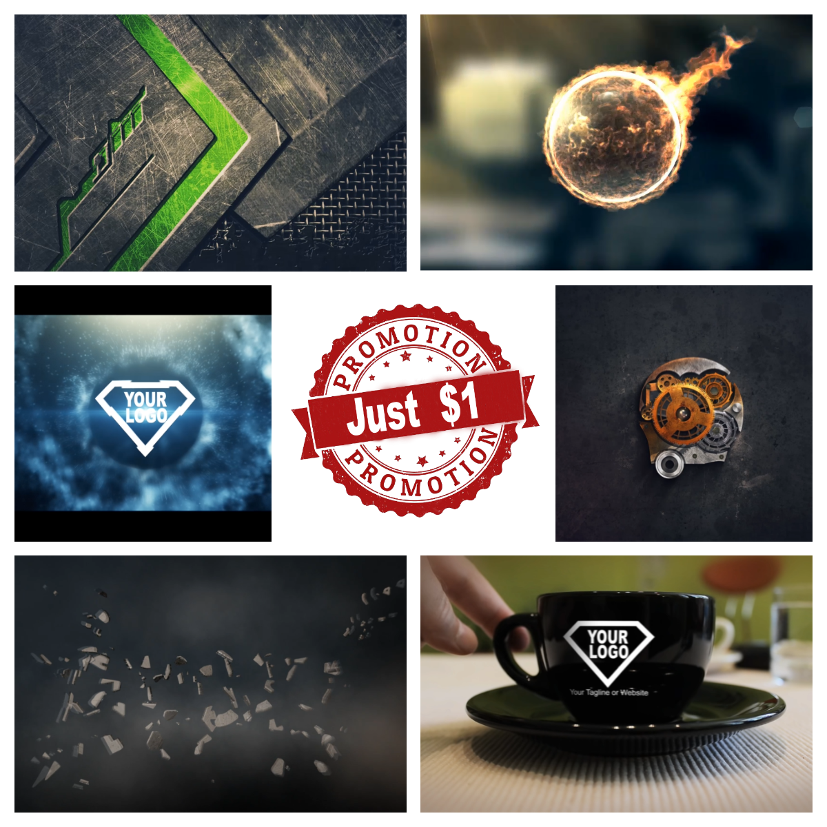 I Will Reveal Your Logo with Best 10 INTRO VIDEOS - Just $1 / Intro Video