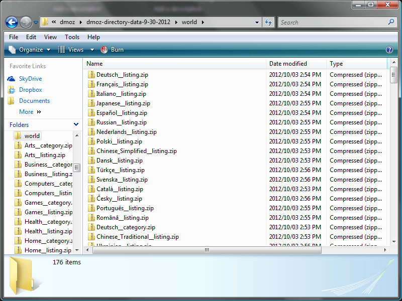 DMOZ.ORG COMPLETE SITE LIST