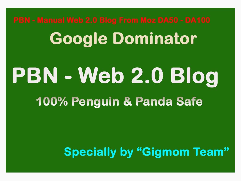 30 Web 2.0 PBNs - DA50-100 Contextual Links - Safe and Organic to Rank Higher