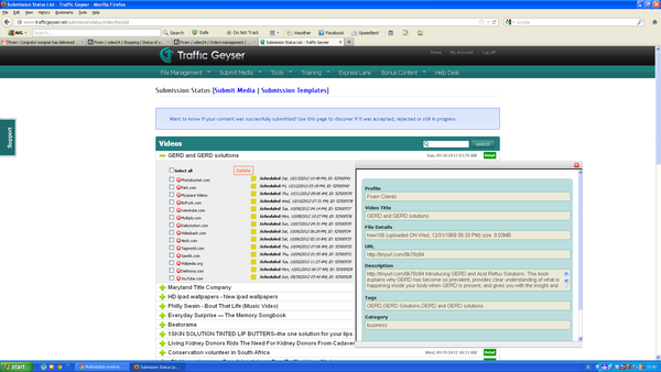 do Video SUBMISSION with Traffic Geyser system for