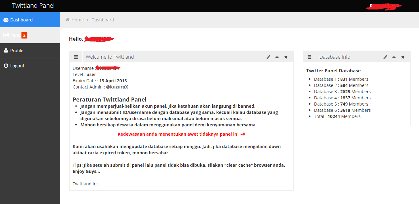 Twitter Admin Panel Upto 10k (Twittland)