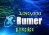  give you 3,040,000 xrumer links list no DUPLICATES + 1 free gig