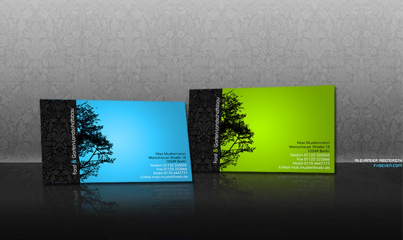 I will design two side business card