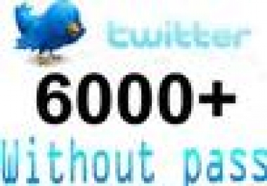 give you 6000+ TopQuality Real USA Twitter followers follow, no eggs in less than 24 hours without your password