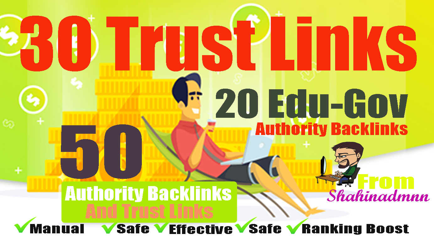 I will manually do_ 30 PR9-7+ 20 EDU-GOV Backlinks From Authority Domains