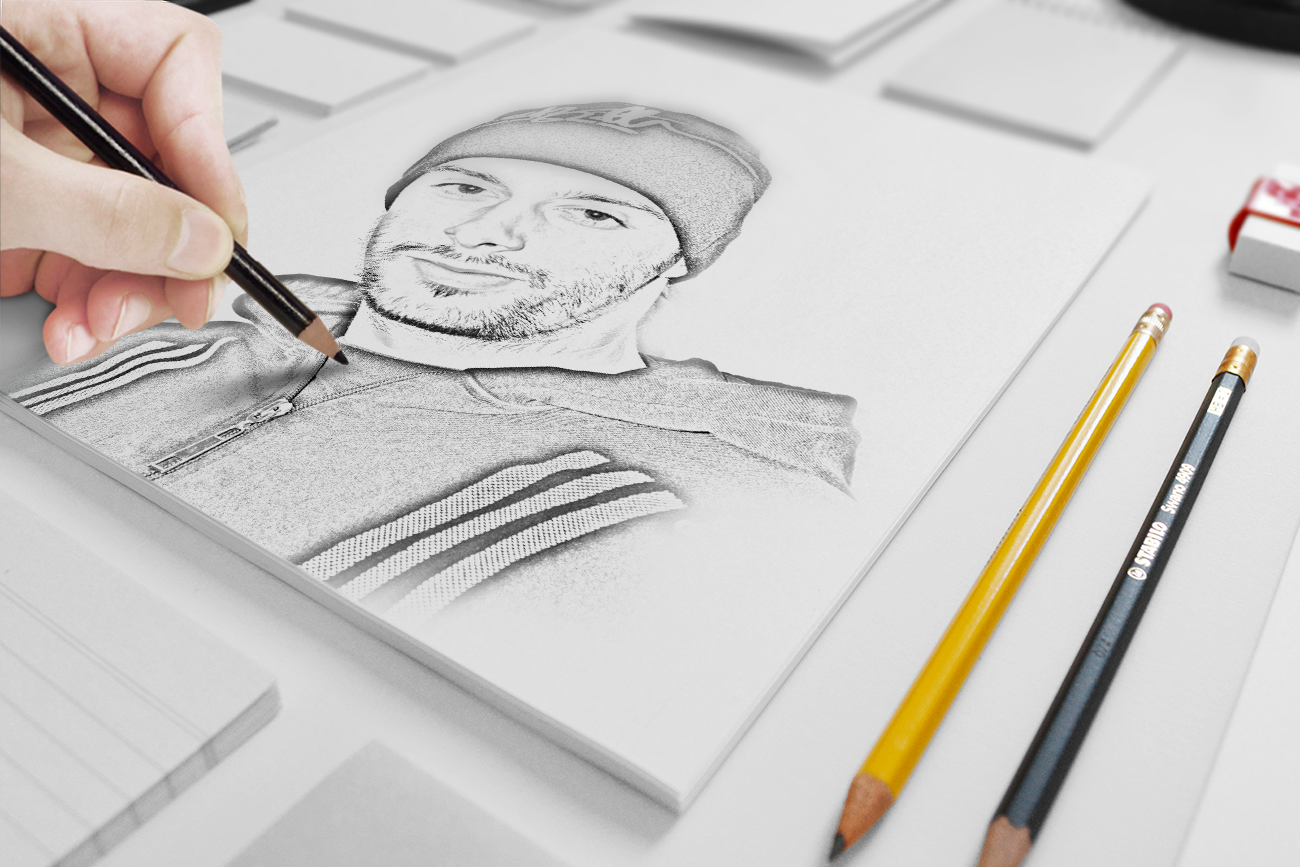 i will make digital pencile sketch of your photo, logo, any text
