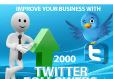 create for you a REAL 2000+ Guaranteed High Quality twitter followers within 48 hours and without any admin access
