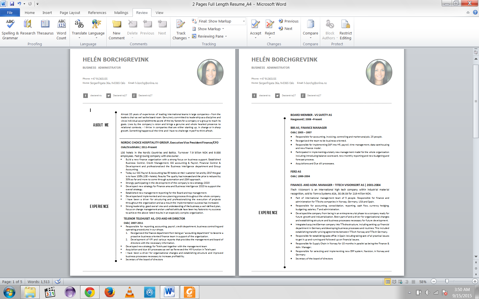 I will create a perfect resume for any job