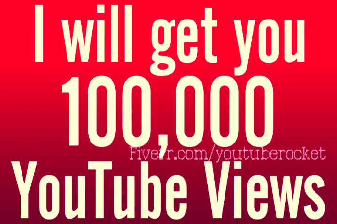 Provide you 100,000 Organic YouTube views from Facebook in 36 Hours