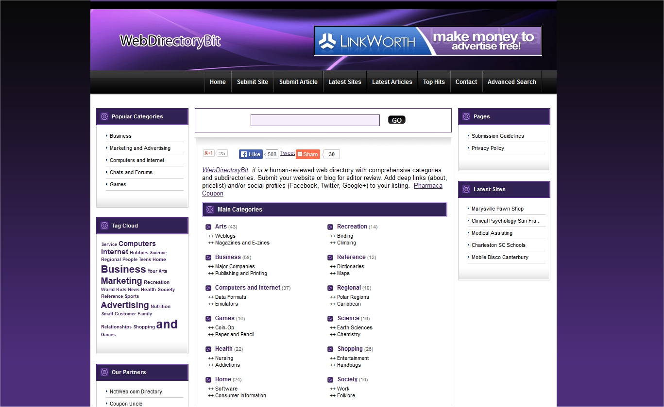 Website Listing on WebDirectoryBit