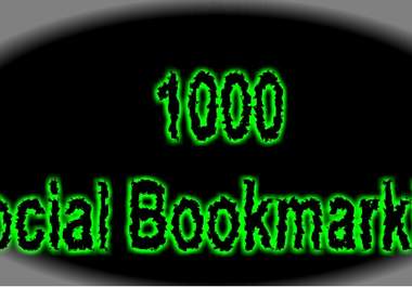 give *1000 Social Bookmarking with 50 PR7 to PR4 Profile Backlink Its Time to be on top 