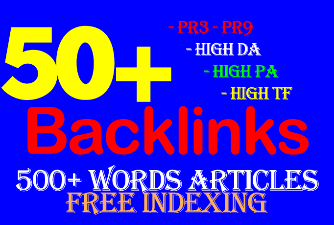 Indexing 50 PR9 backlinks with keyword related articles
