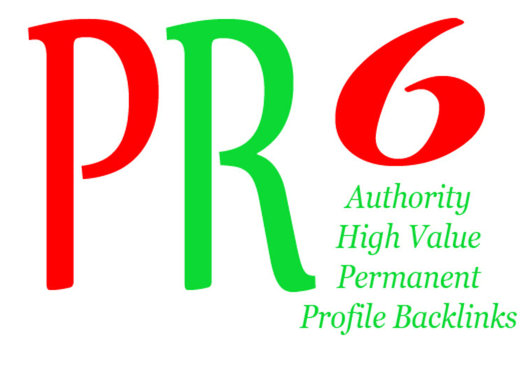 create 30 ►PR6◄ backlinks High Value Authority Profile from different PR 6 domains Panda Penguin Friendly most are DoFollow with Anchor Text 