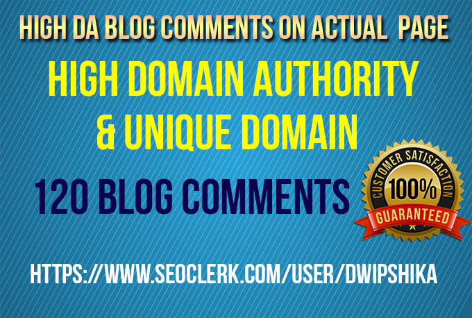 give you 120 High PA DA Unique Domain DoFollow Backlinks