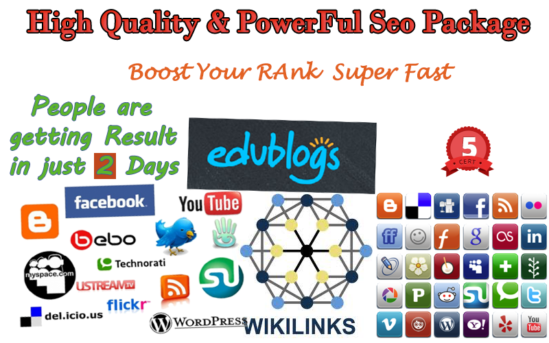 Complete high quality & powerful seo package to rank super fast in search engine
