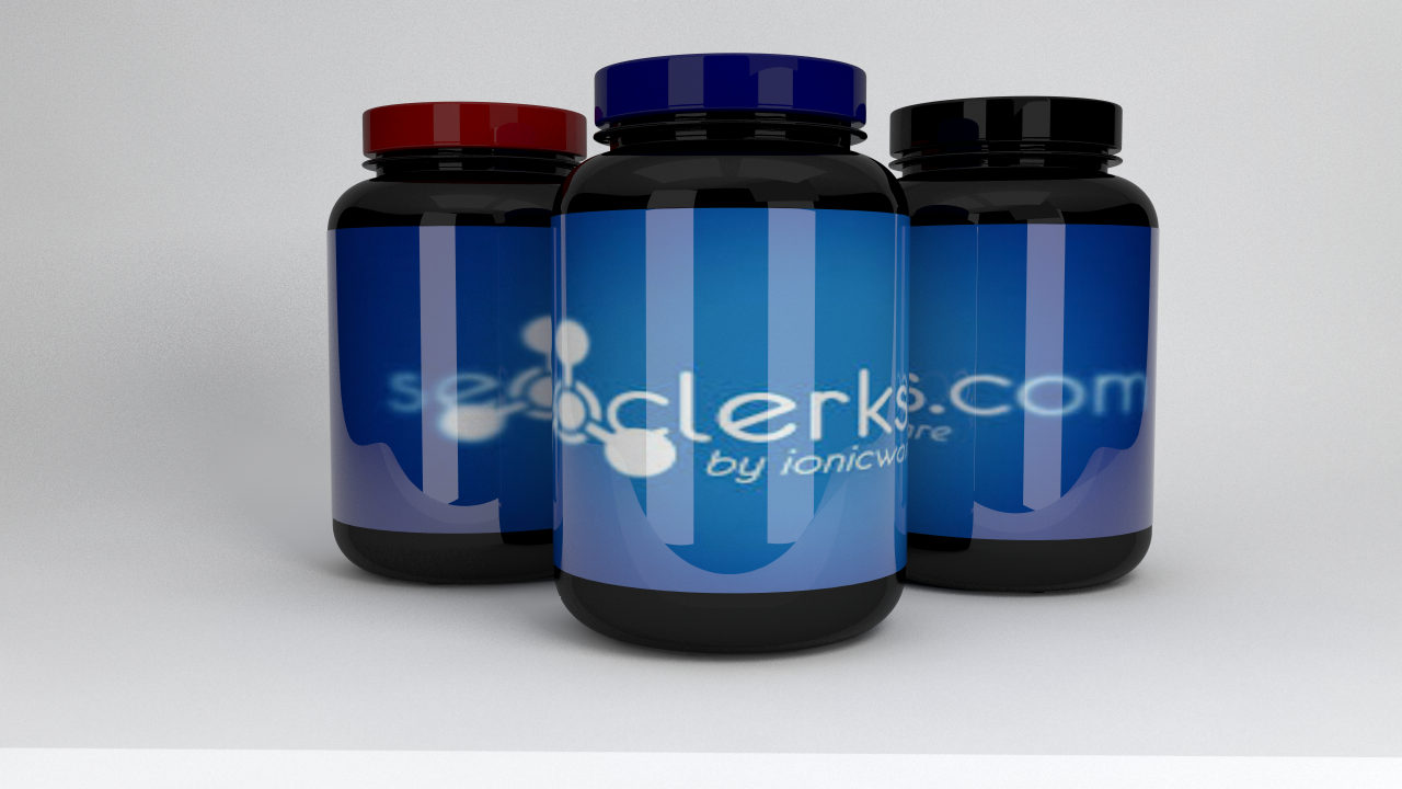 Put your label on realistic 3D bottle - pills