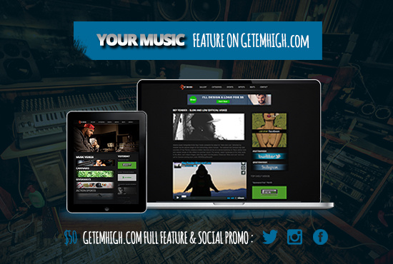 Feature your MUSIC project on my popular website