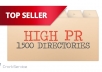 Submit your site to 1500 High PR web directories 