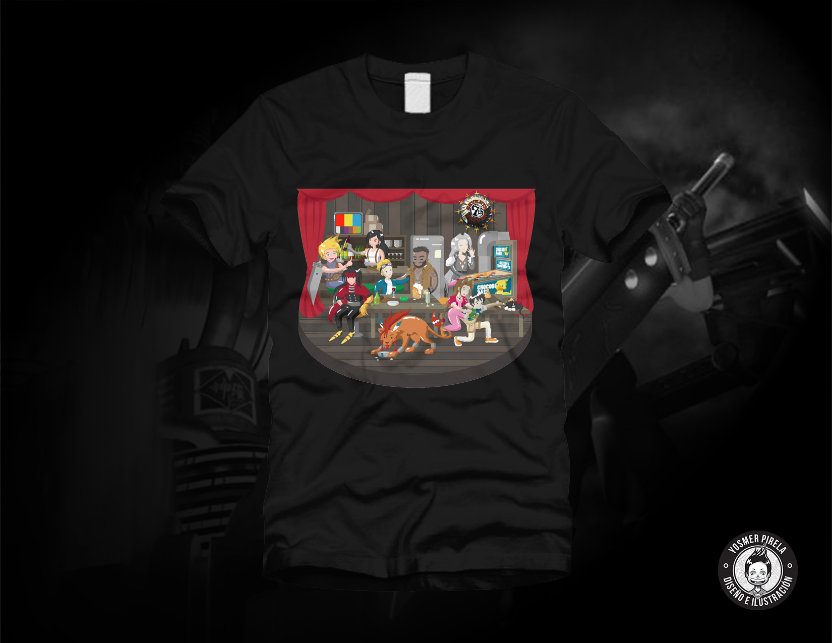 Design a beauty illustration for a t-Shirt